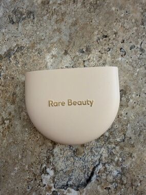 Rare Beauty Portable Compact in Pale Beige with Gold Logo